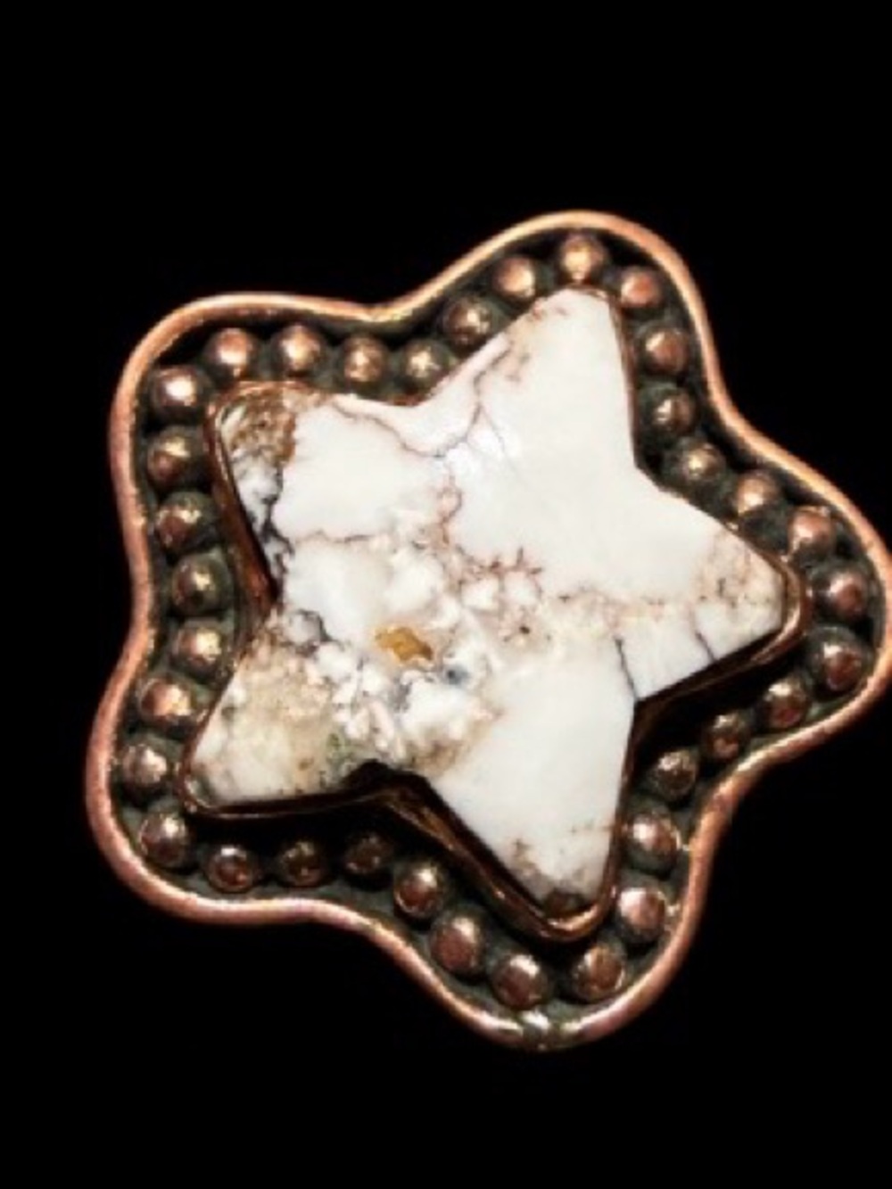 Boho Wild Horse Star Ring – Adjustable Copper  Statement Ring – one left!